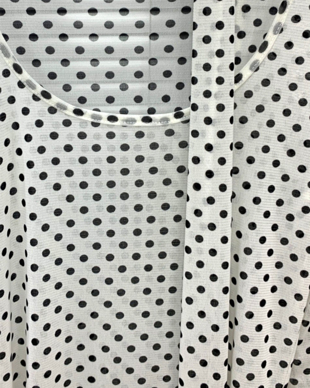 Sheer Polka Dot Tie Blouse - Zilvina