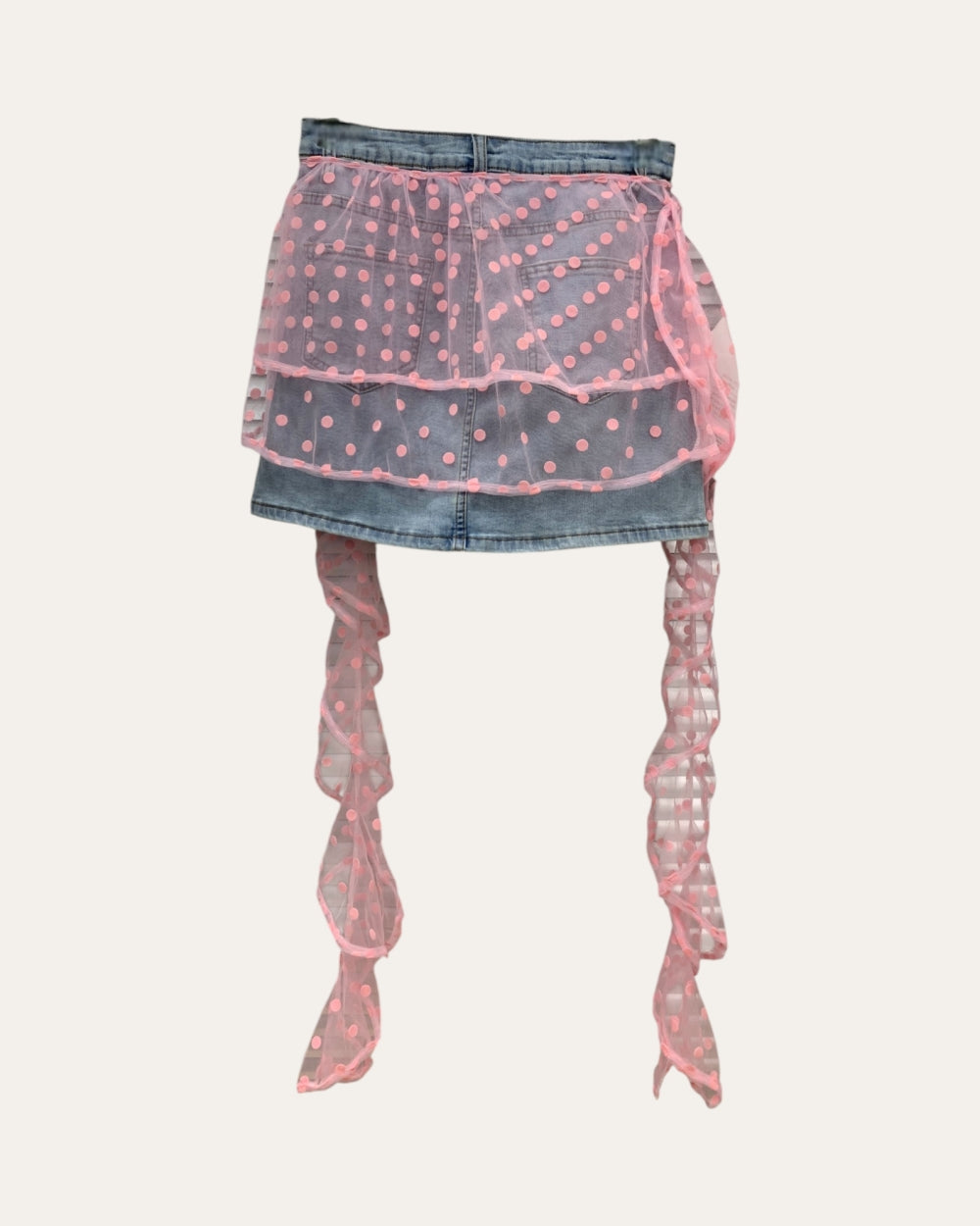 Sheer Polka Dot Wrap Skirt Overlay - Zilvina
