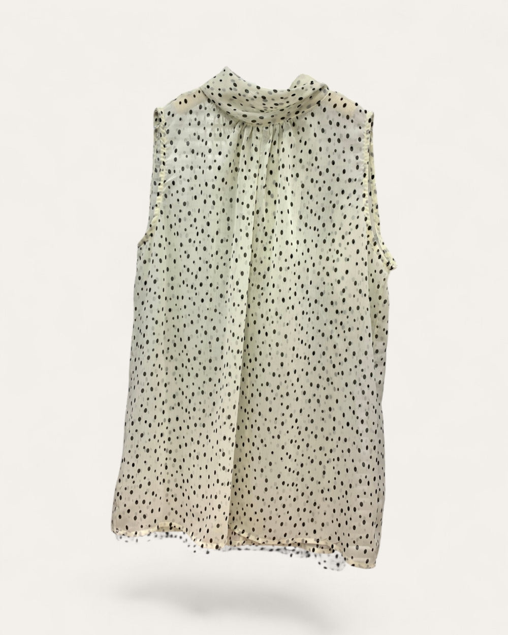 Sleeveless Polka Dot Blouse - Zilvina