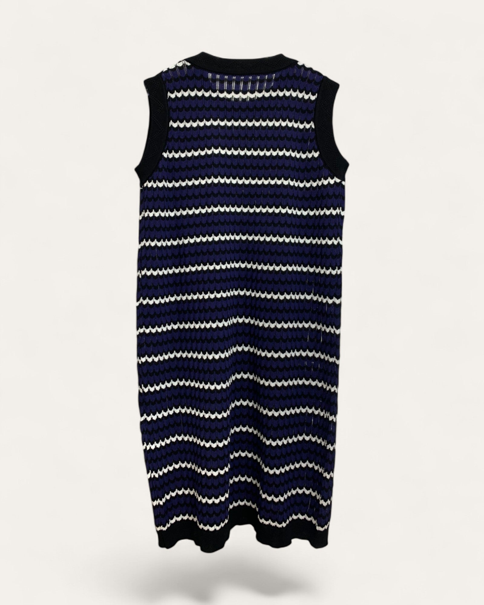 Sleeveless Striped Knit Dress - Zilvina