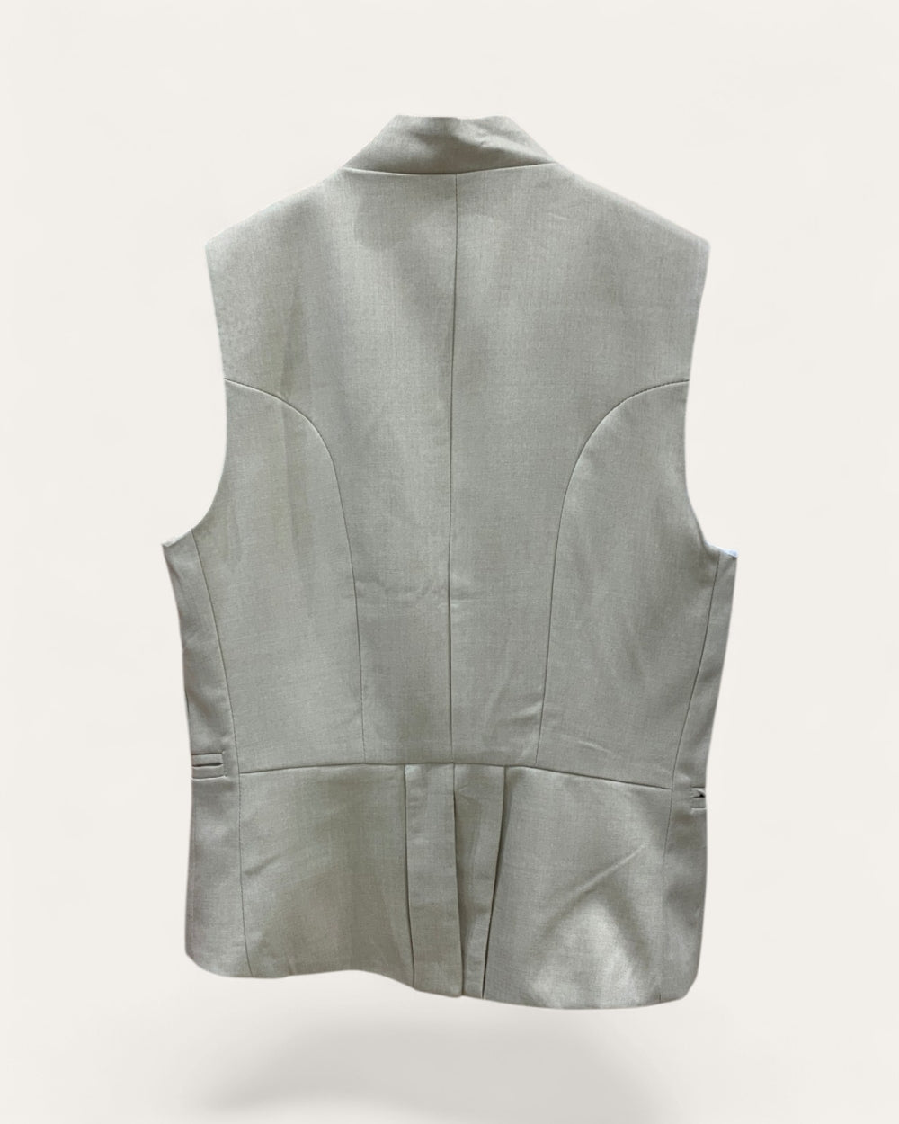 Sleeveless Structured Button Vest - Zilvina