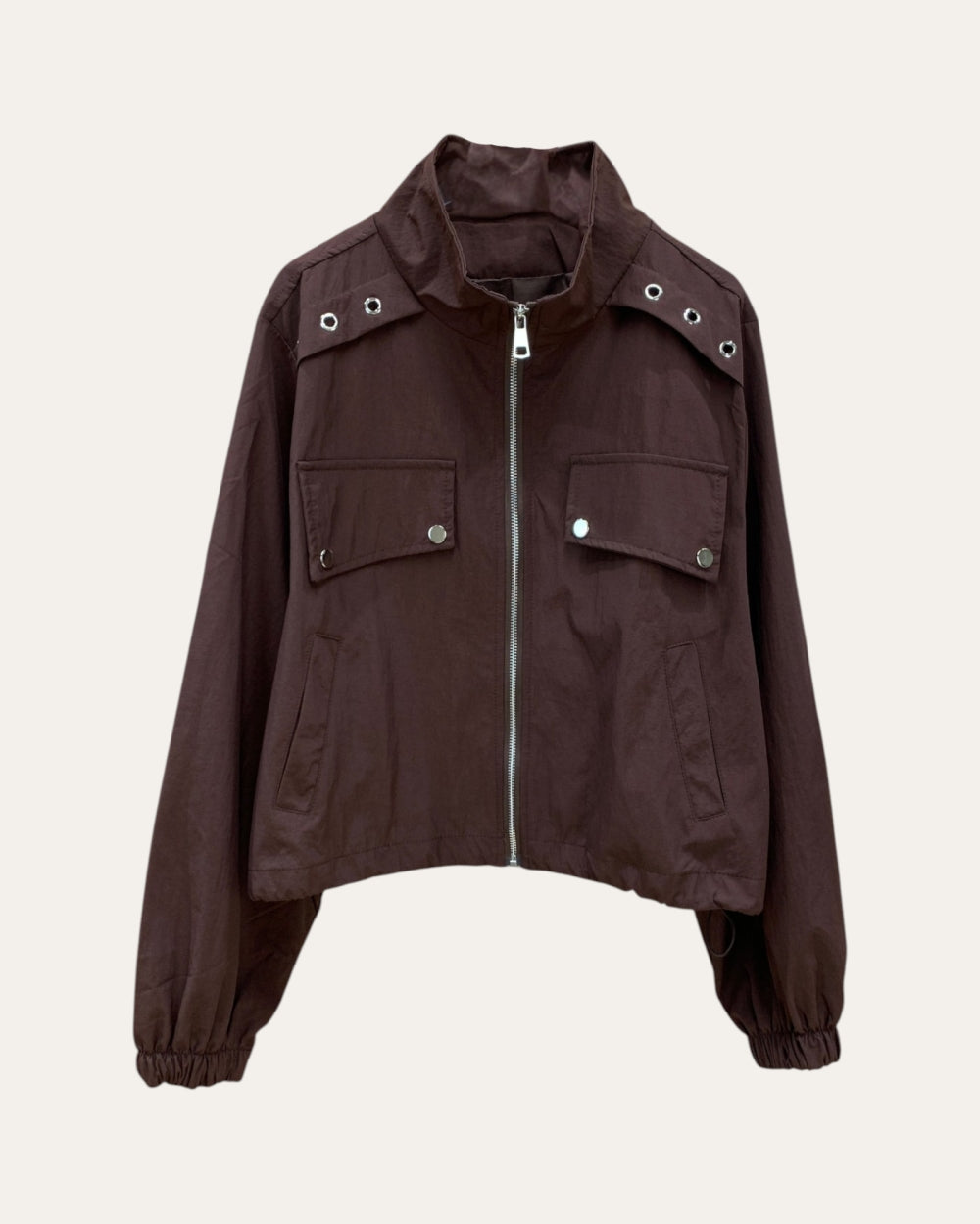 Snap Pocket Bomber Jacket - Zilvina