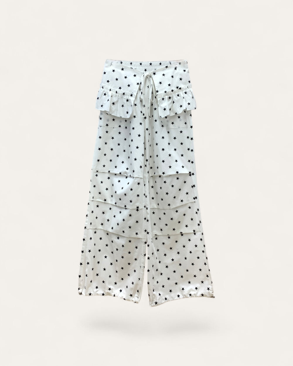 Star Print Tiered Midi Pants - Zilvina