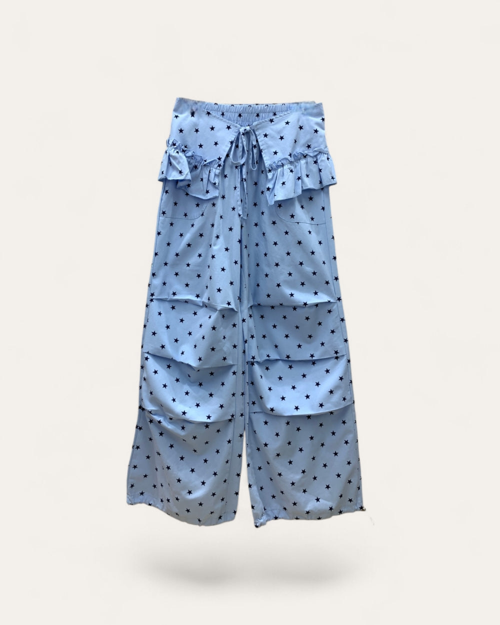 Star Print Tiered Midi Pants - Zilvina