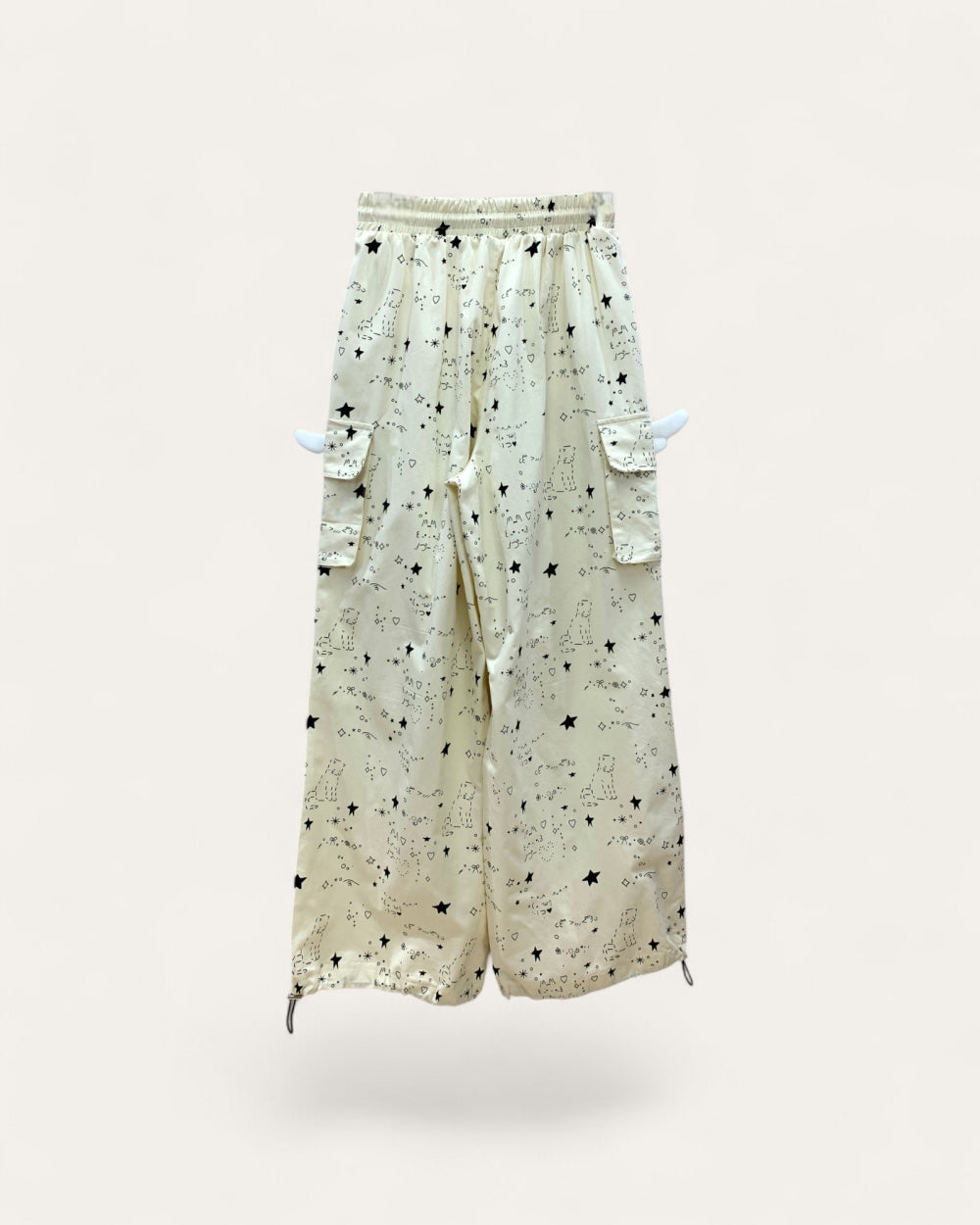 Star Print Utility Cargo Pants - Zilvina