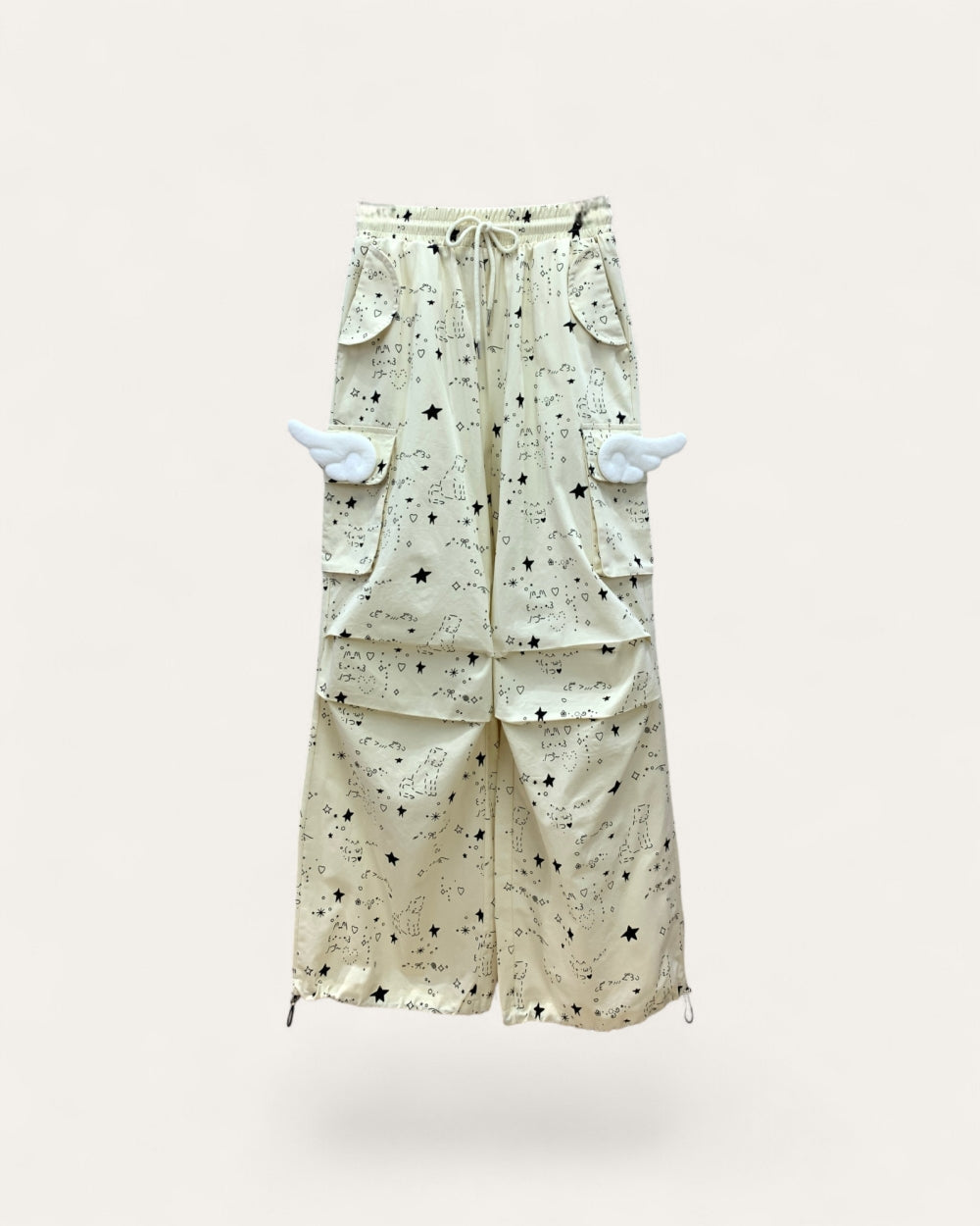 Star Print Utility Cargo Pants - Zilvina