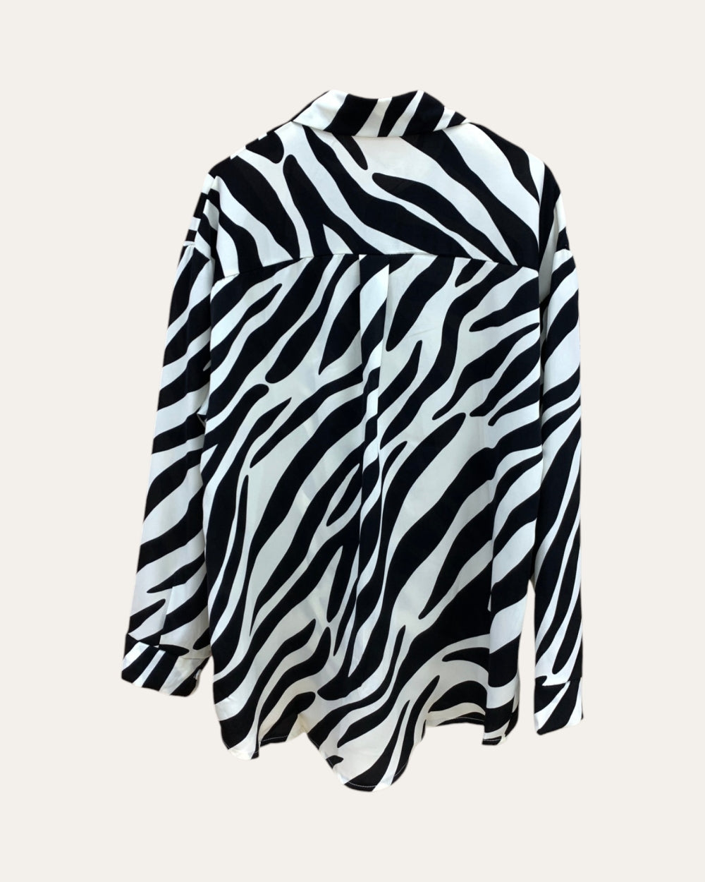 Statement Zebra Button-Up Shirt - Zilvina