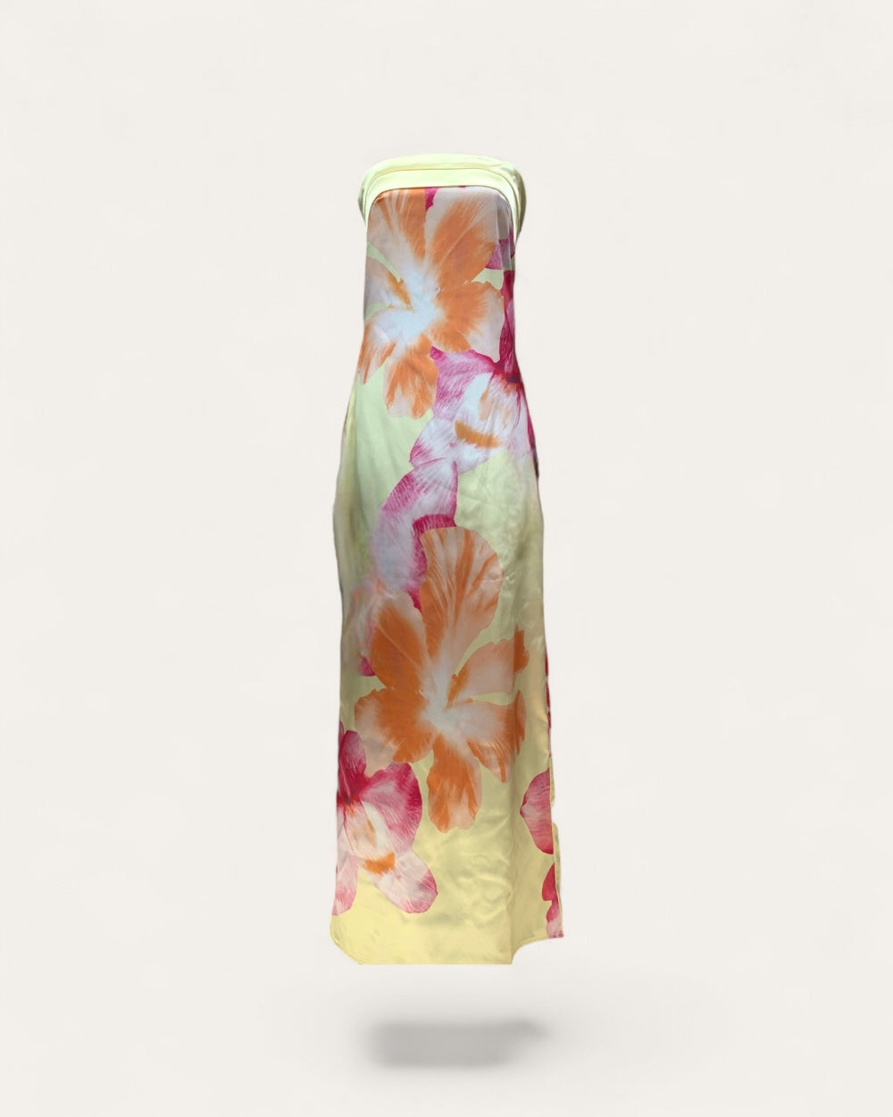 Strapless Floral Print Maxi Dress - Zilvina