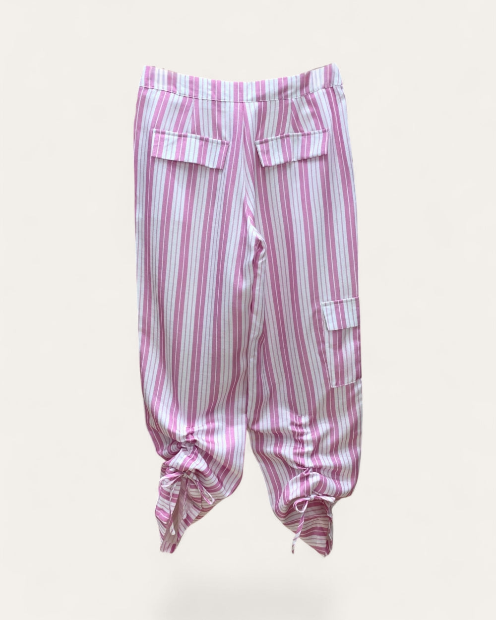 Stripe Drawstring Cargo Pants - Zilvina