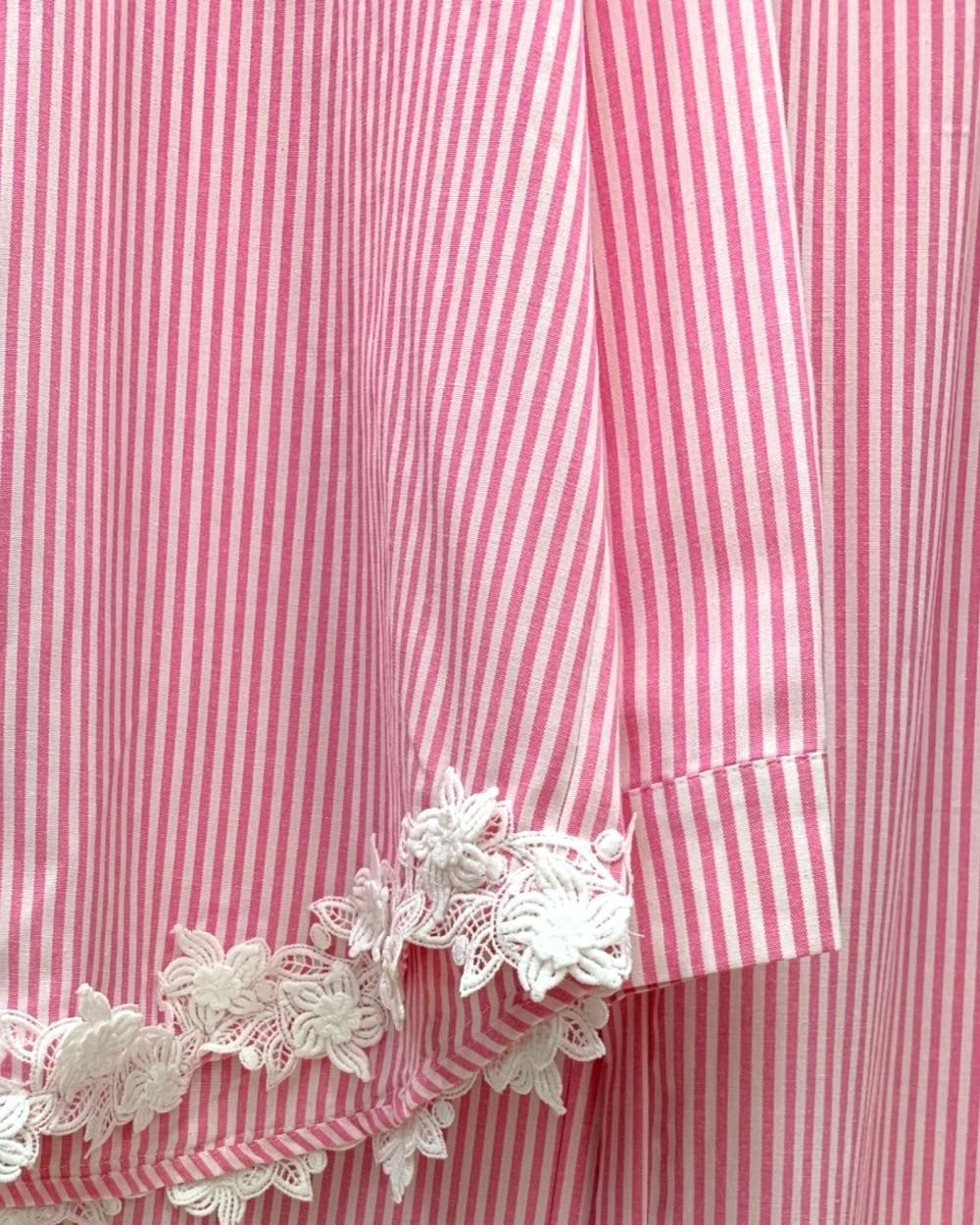 Striped Lace Trim Two Piece Set - Zilvina