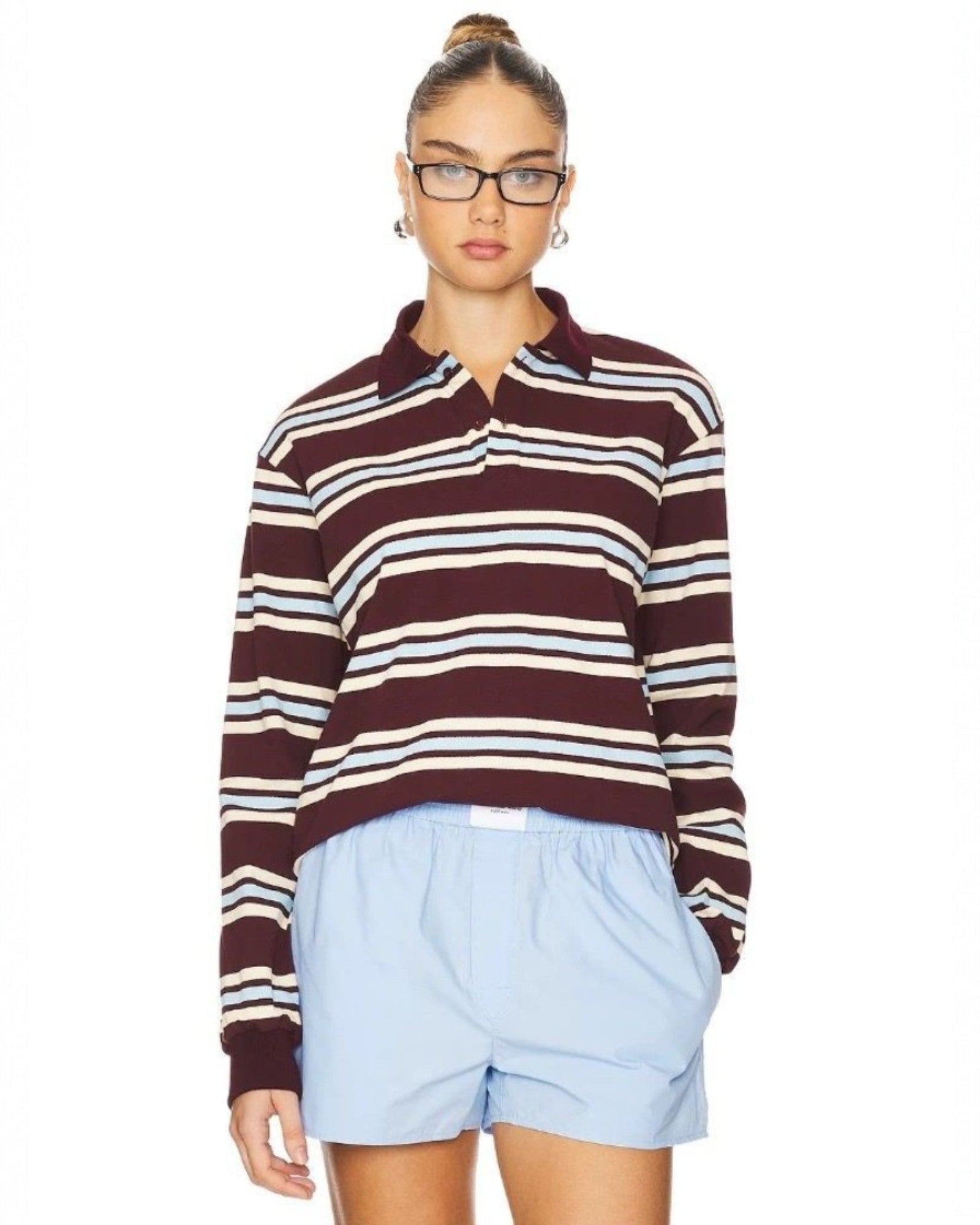 Striped Long Sleeve Top - Zilvina