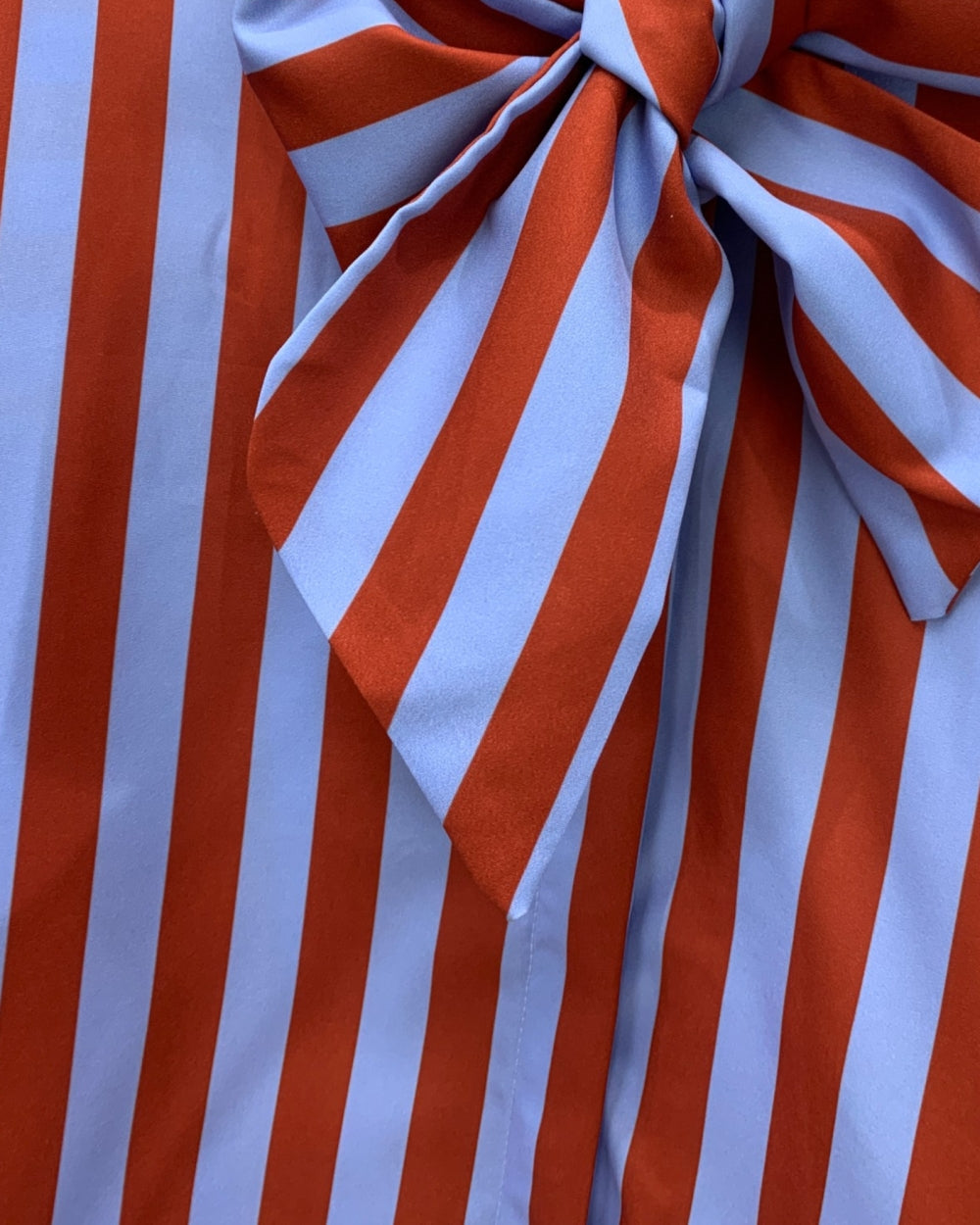 Striped Tie - Neck Blouse - Zilvina