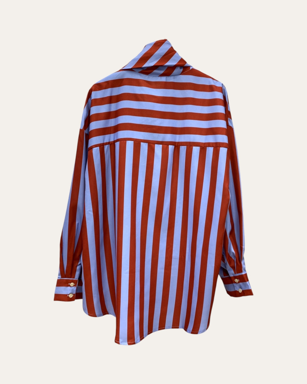 Striped Tie - Neck Blouse - Zilvina