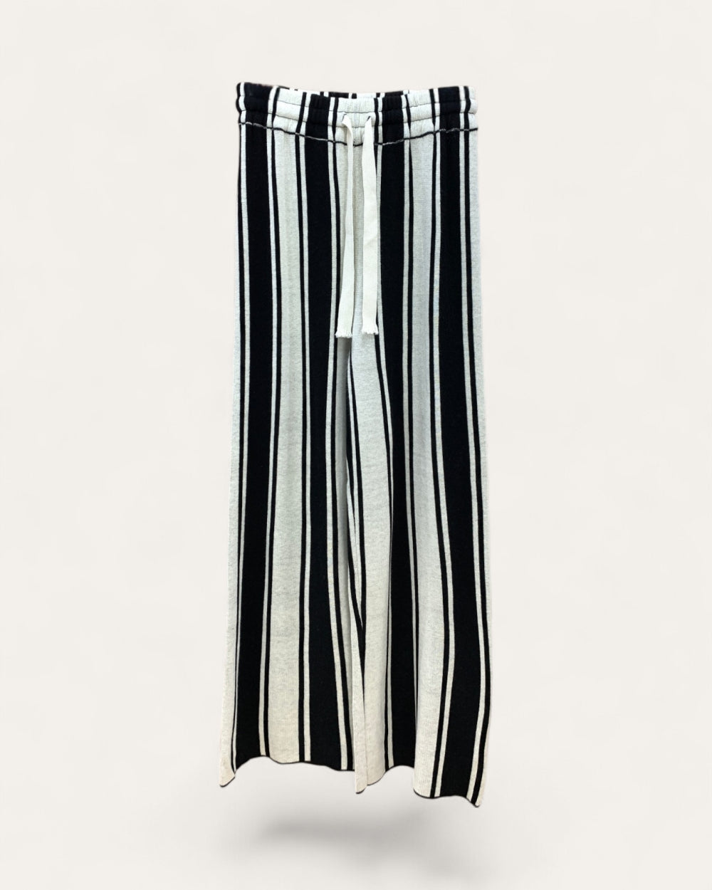 Striped Wide Leg Drawstring Pants - Zilvina
