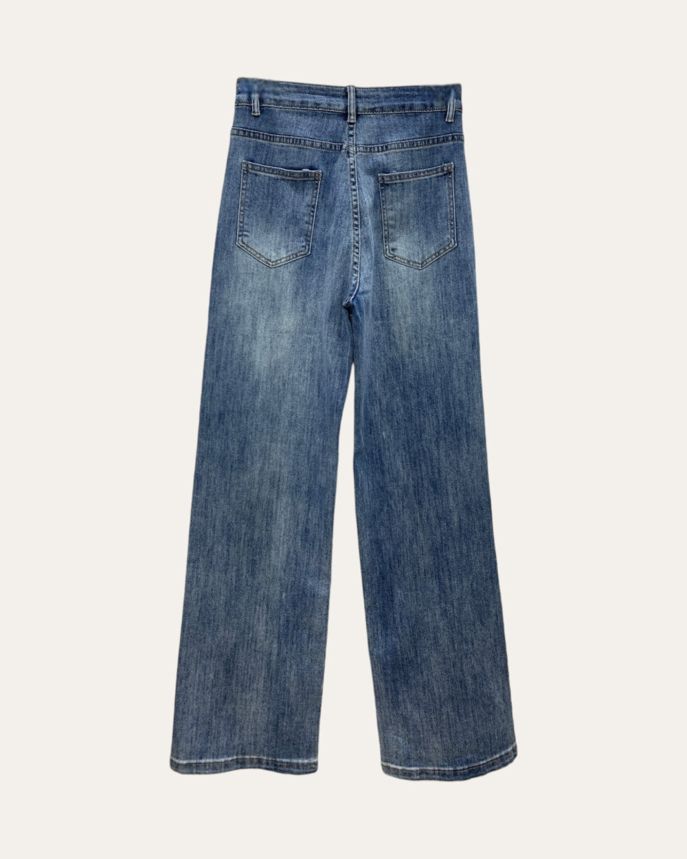 Studded Embellished Straight Denim Jeans - Zilvina