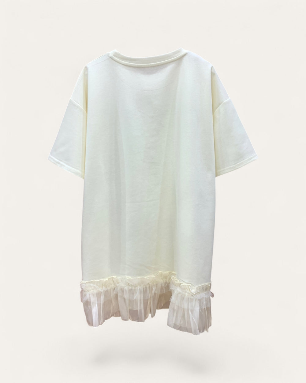 Swan Print Pleated Hem Tee Dress - Zilvina