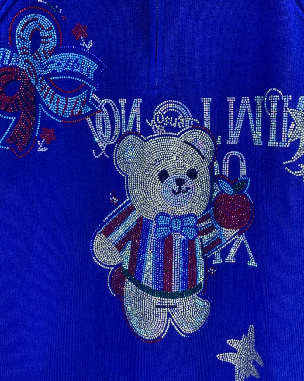 Teddy Club Half-Zip Knit Sweater - Zilvina