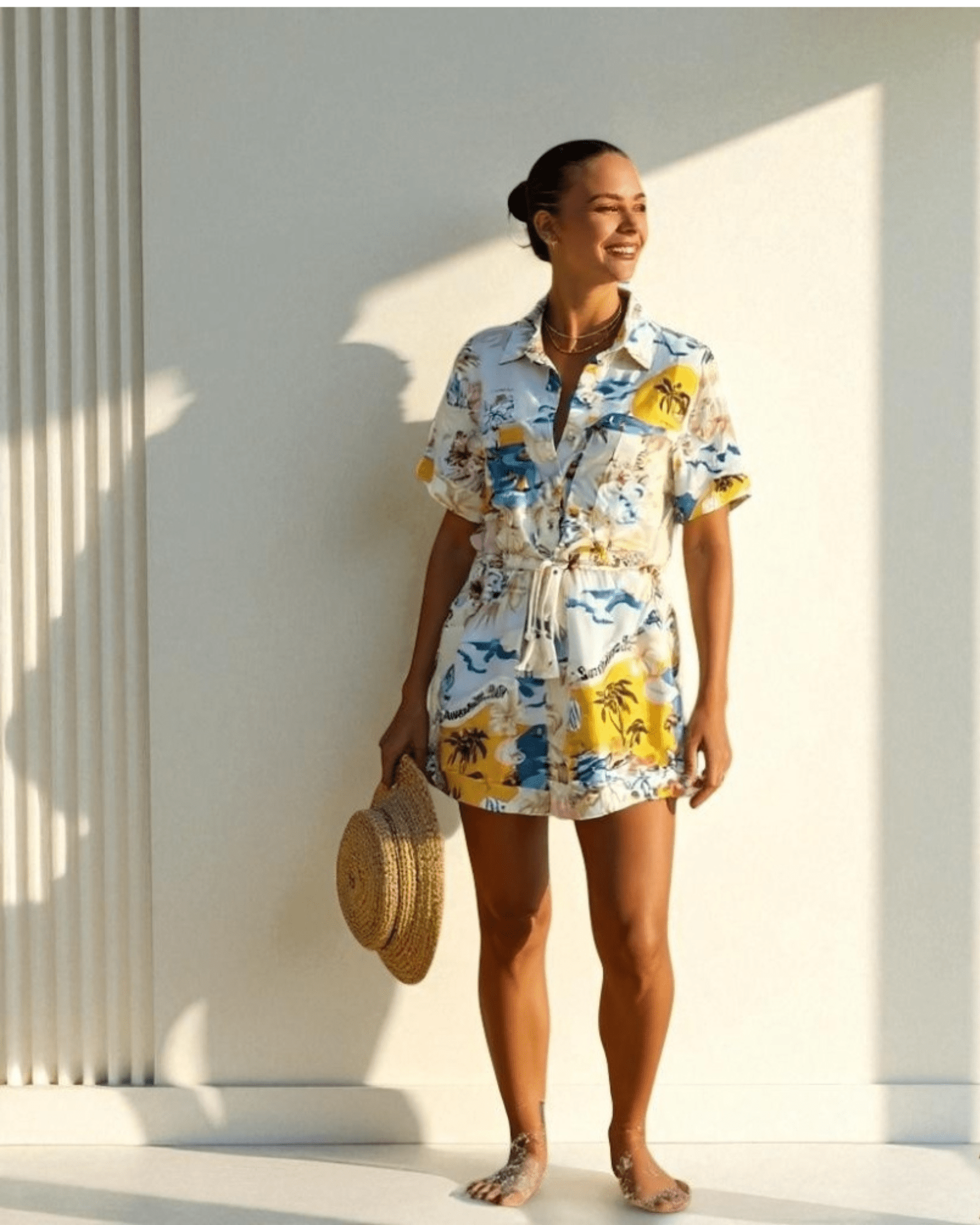 Tropical Island Print Button - Up Set - Zilvina
