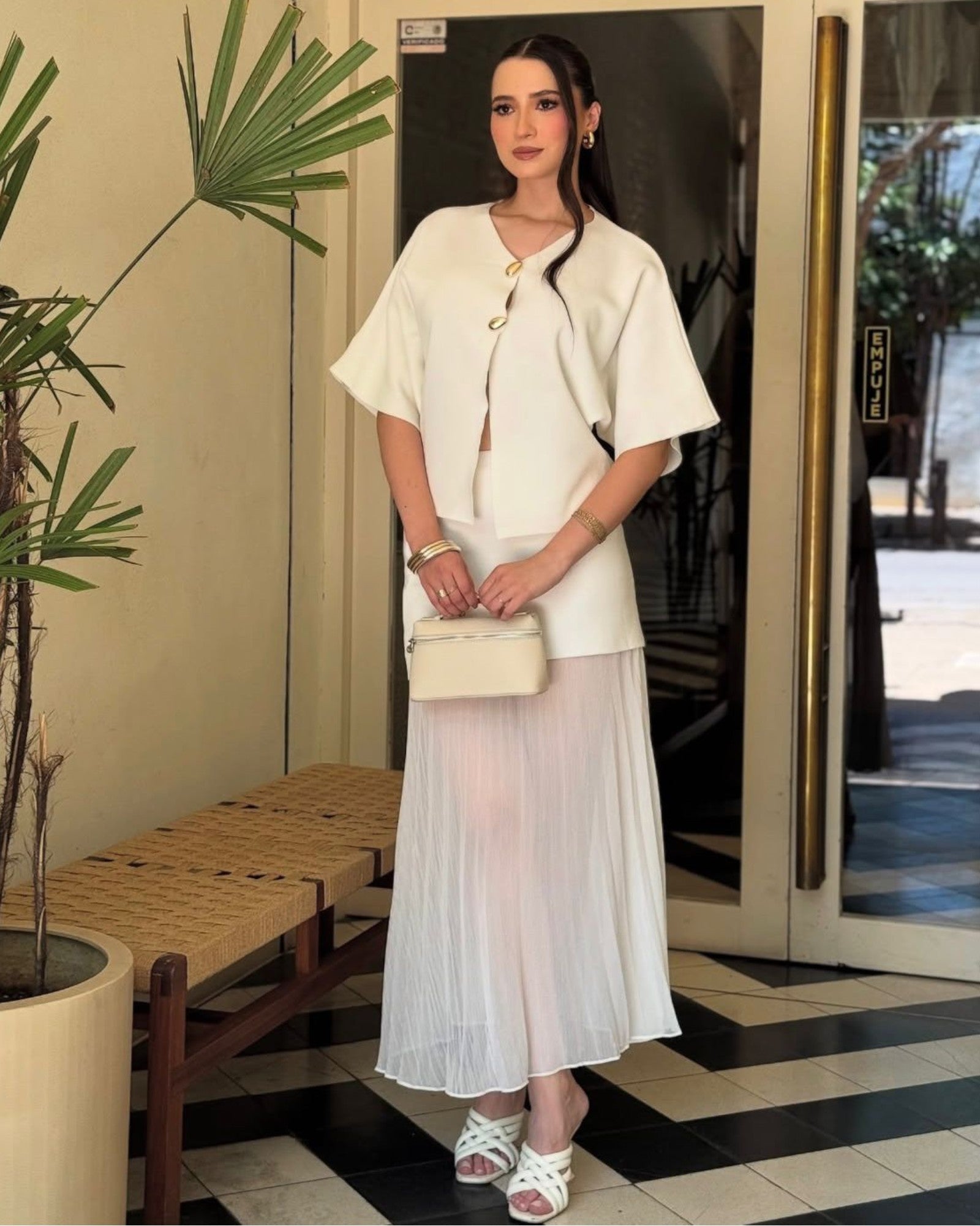 Two - Piece Knit Sets with Pleated Maxi Skirt - Zilvina