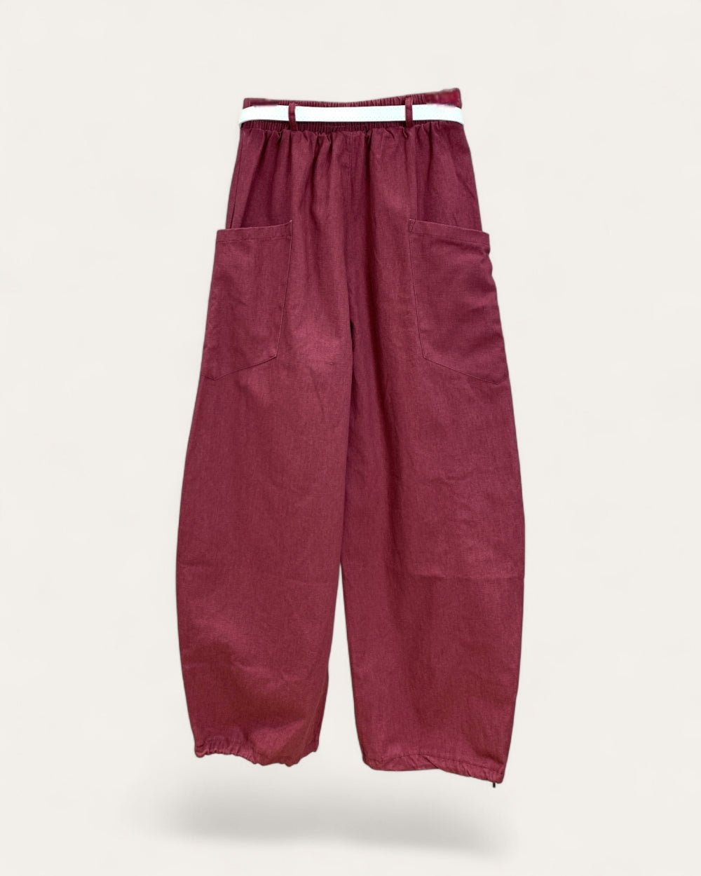 Utility Cotton - Linen Wide - Leg Pants - Zilvina