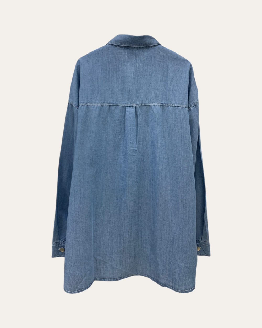 Vintage Charm Button - Up Denim Shirt - Zilvina
