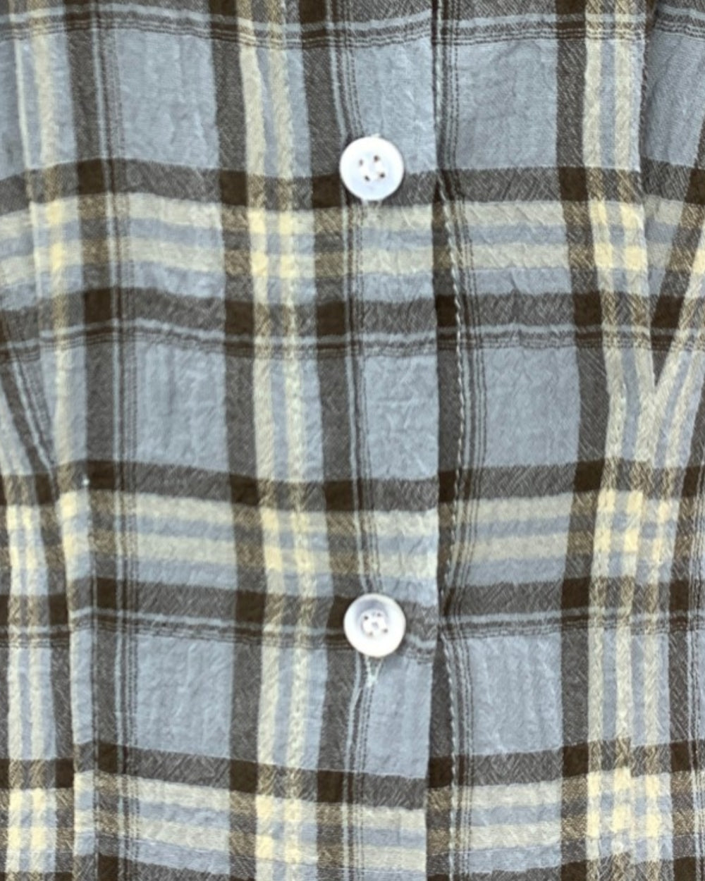 Vintage Plaid Button - Up Maxi Shirt Dress - Zilvina