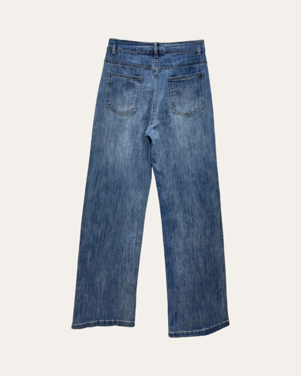 Vintage Printed Lace & Bowtie Straight Leg Jeans - Zilvina