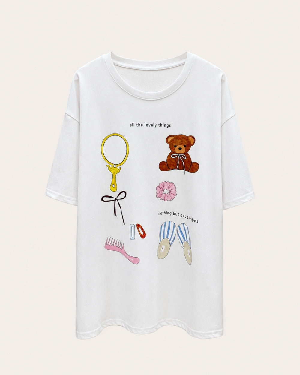 Vintage Vanity Charm Graphic Tee - Zilvina