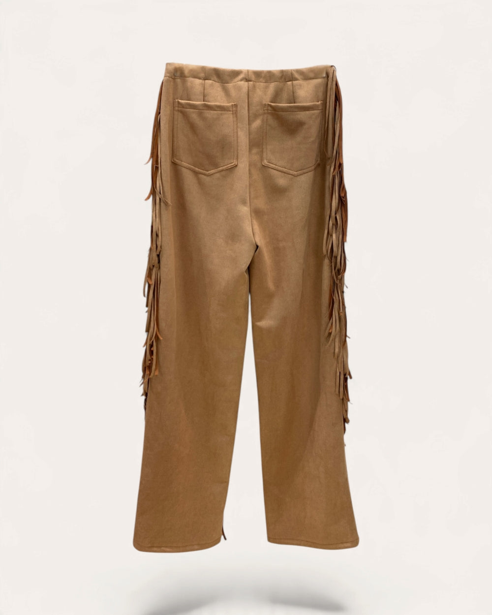 Western Fringe Lace-Up Pants - Zilvina