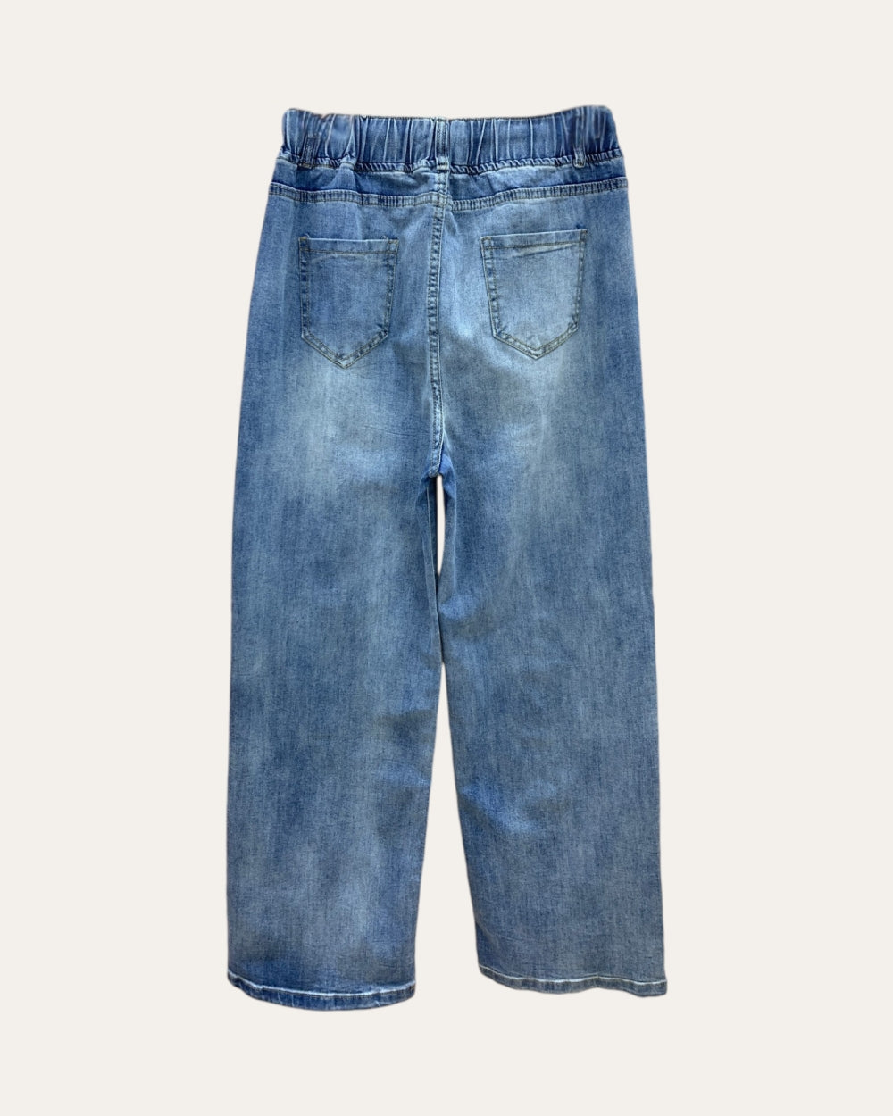 Western Teddy Wide-Leg Jeans - Zilvina