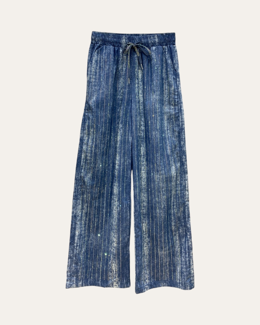 Wide Leg Striped Pants - Zilvina