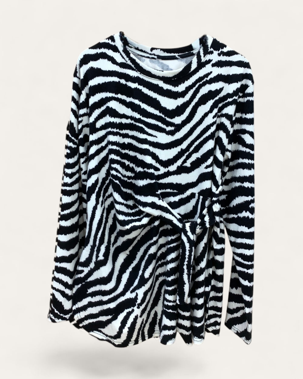 Wild Side Zebra Tie-Waist Romper - Zilvina