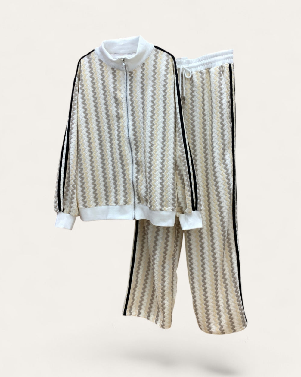 Zigzag Knit Track Set - Zilvina