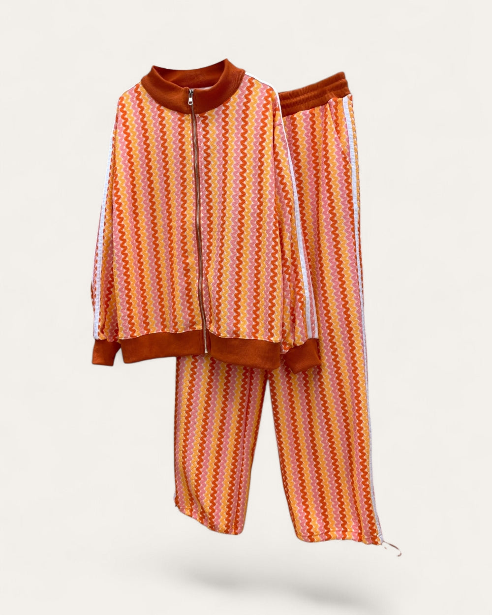 Zigzag Knit Track Set - Zilvina
