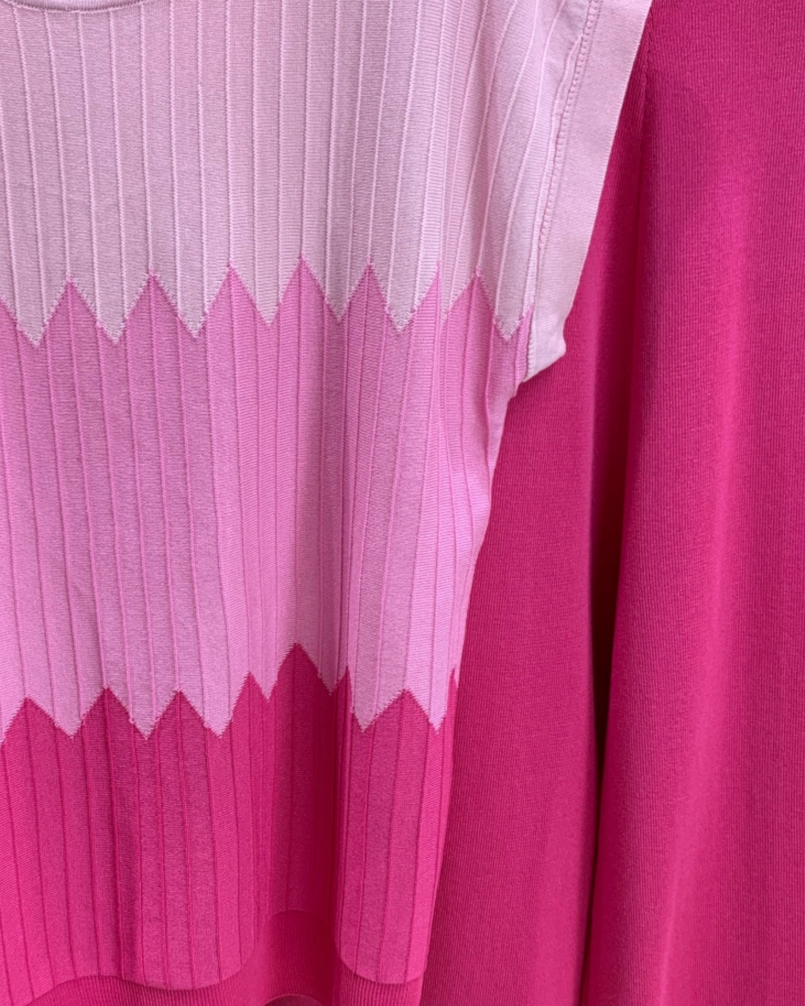 Zigzag Knit Top & Wide Leg Pants Set