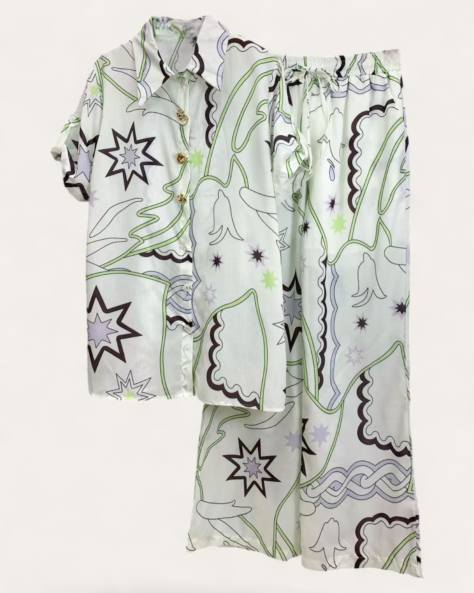 Abstract Print Two-Piece Set