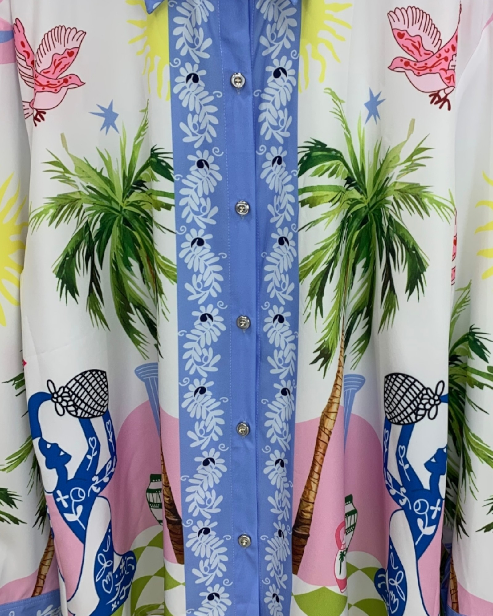 Tropical Palm Print Relaxed Set