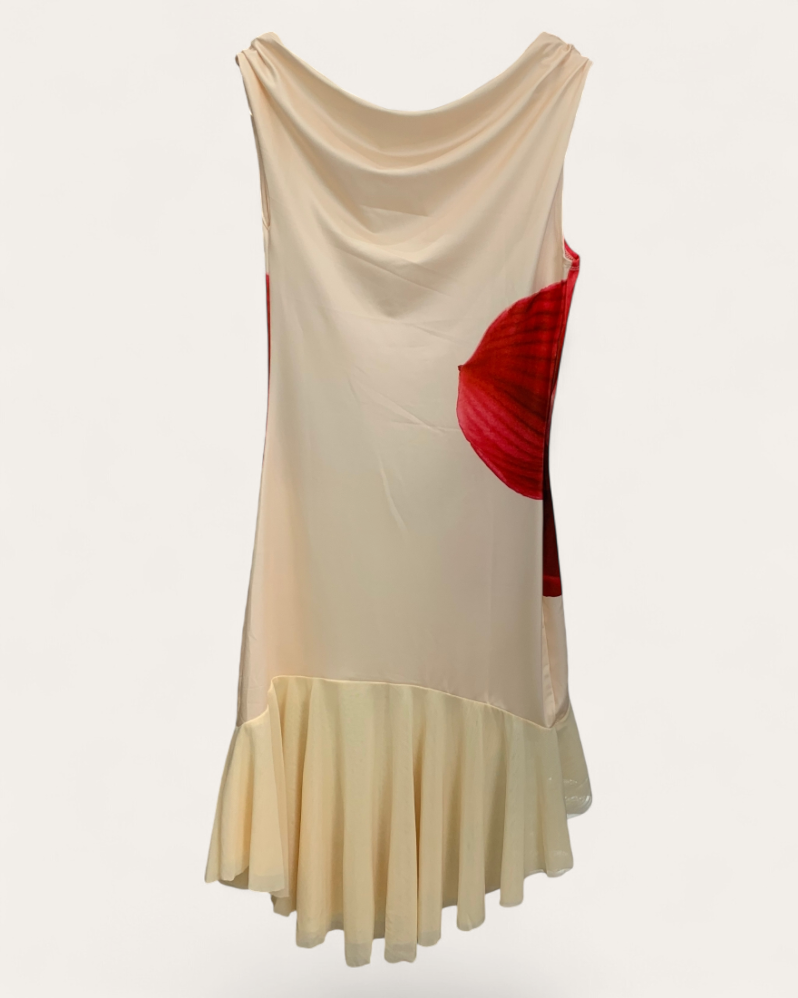 Off-Shoulder Floral Print Asymmetric Dress