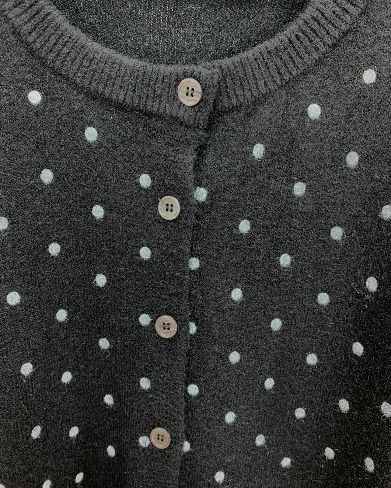 Polka Dot Knit Cardigan