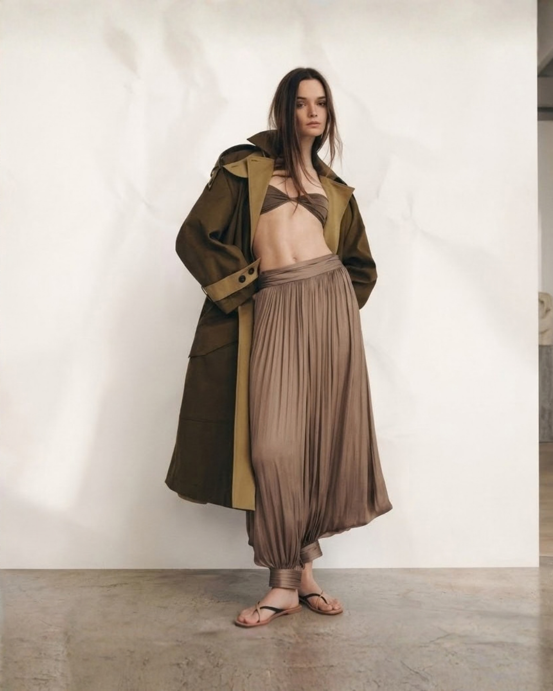 Draped Balloon Skirt Pants