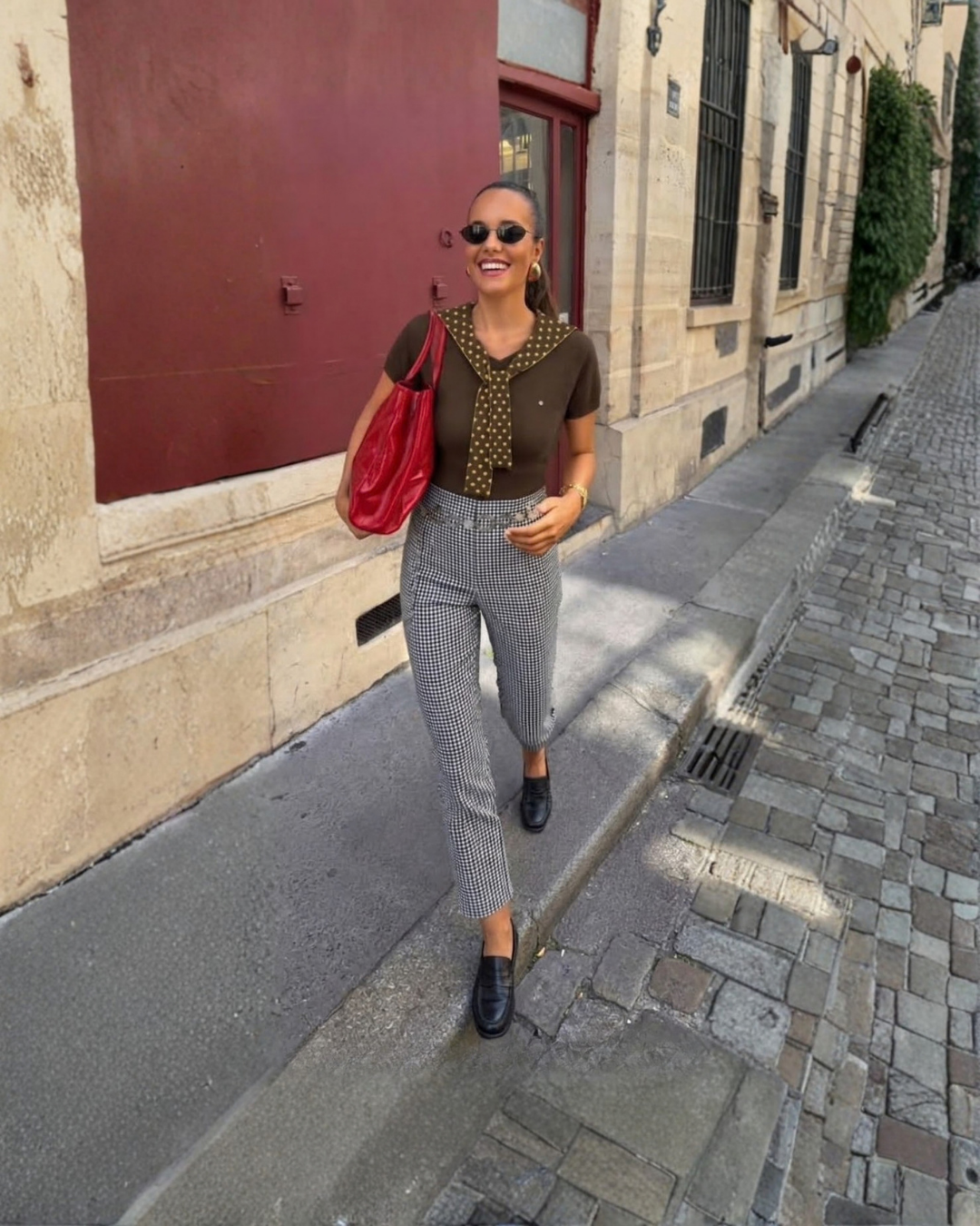 Polka Dot Sailor Knit Top