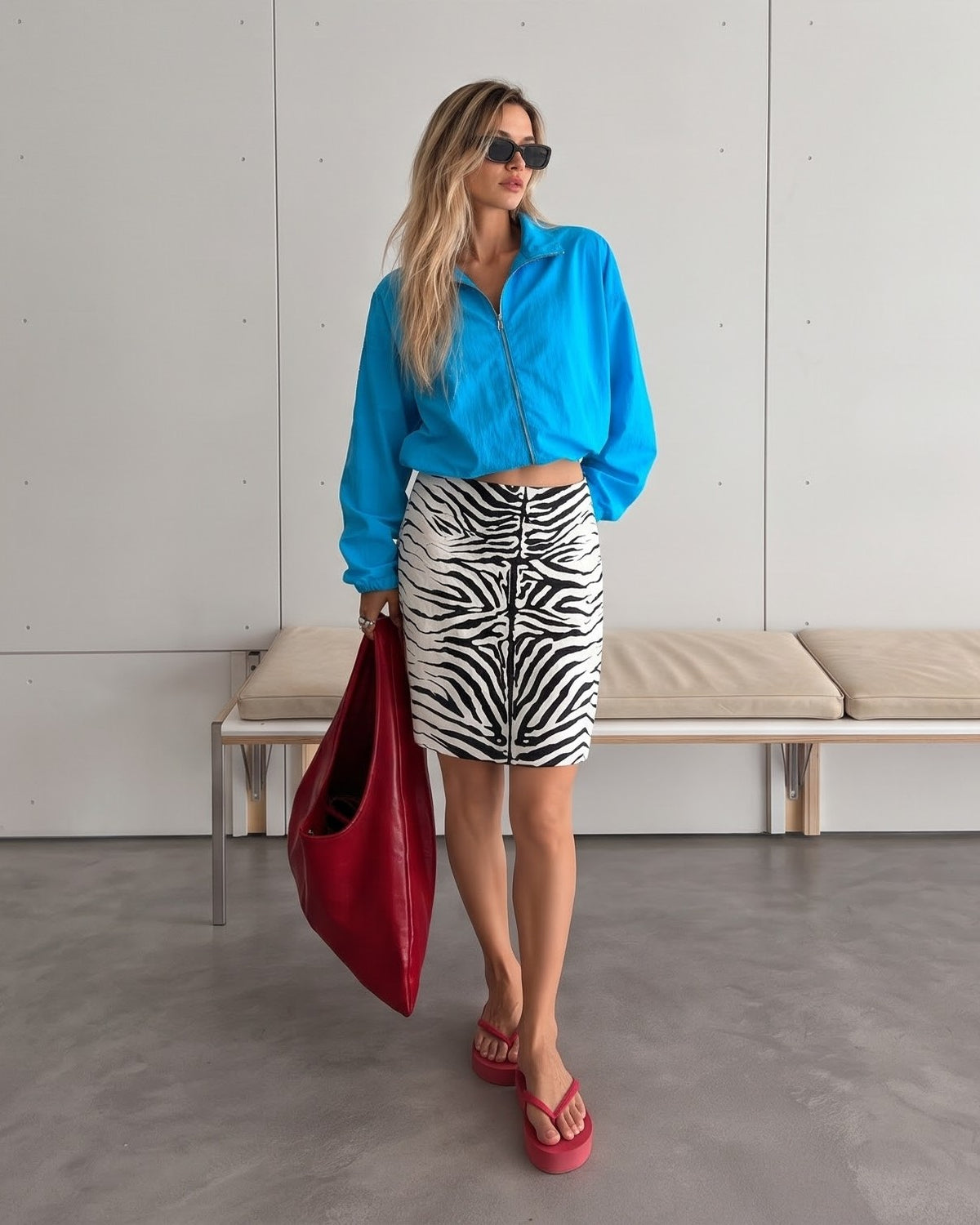 Downtown Zebra Mini Skirt
