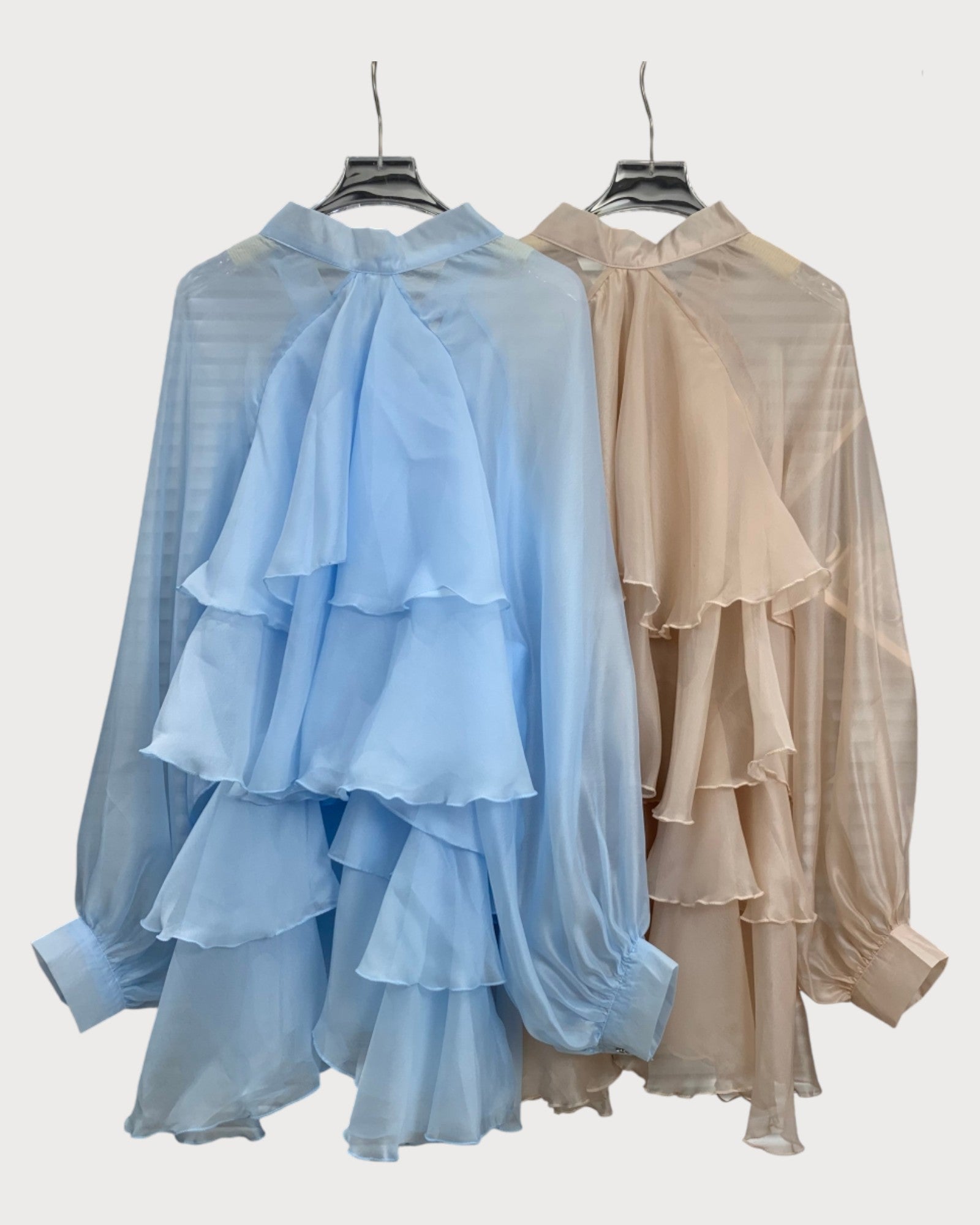 Layered Ruffle Blouse with Oversized Bow