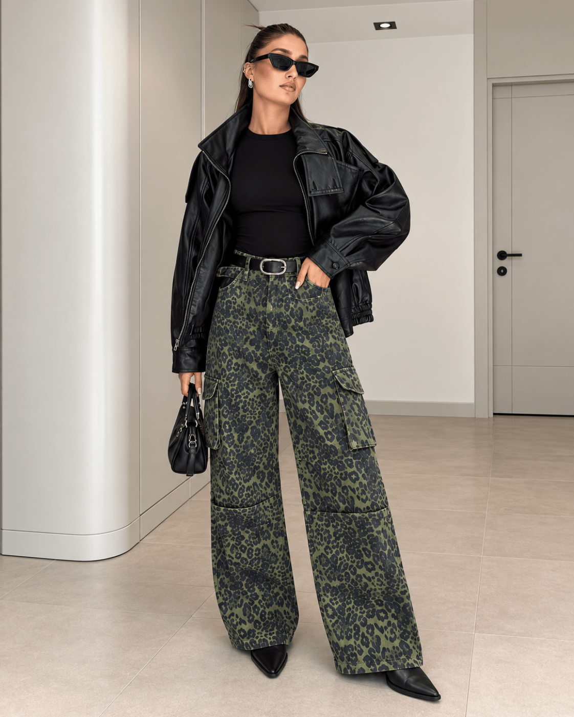 Wild Utility Leopard Cargo Pants