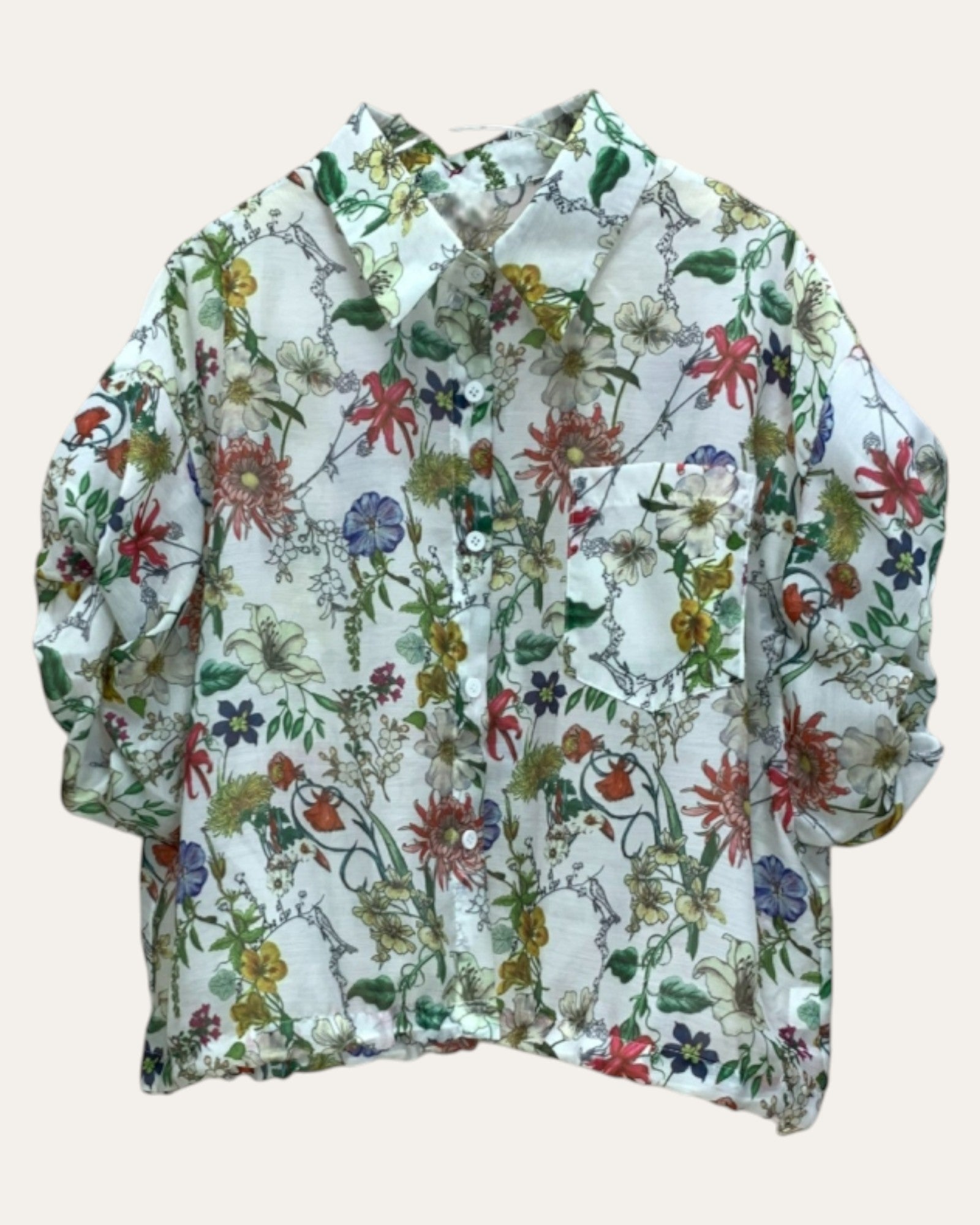 Chic Floral Button-Up Shirt