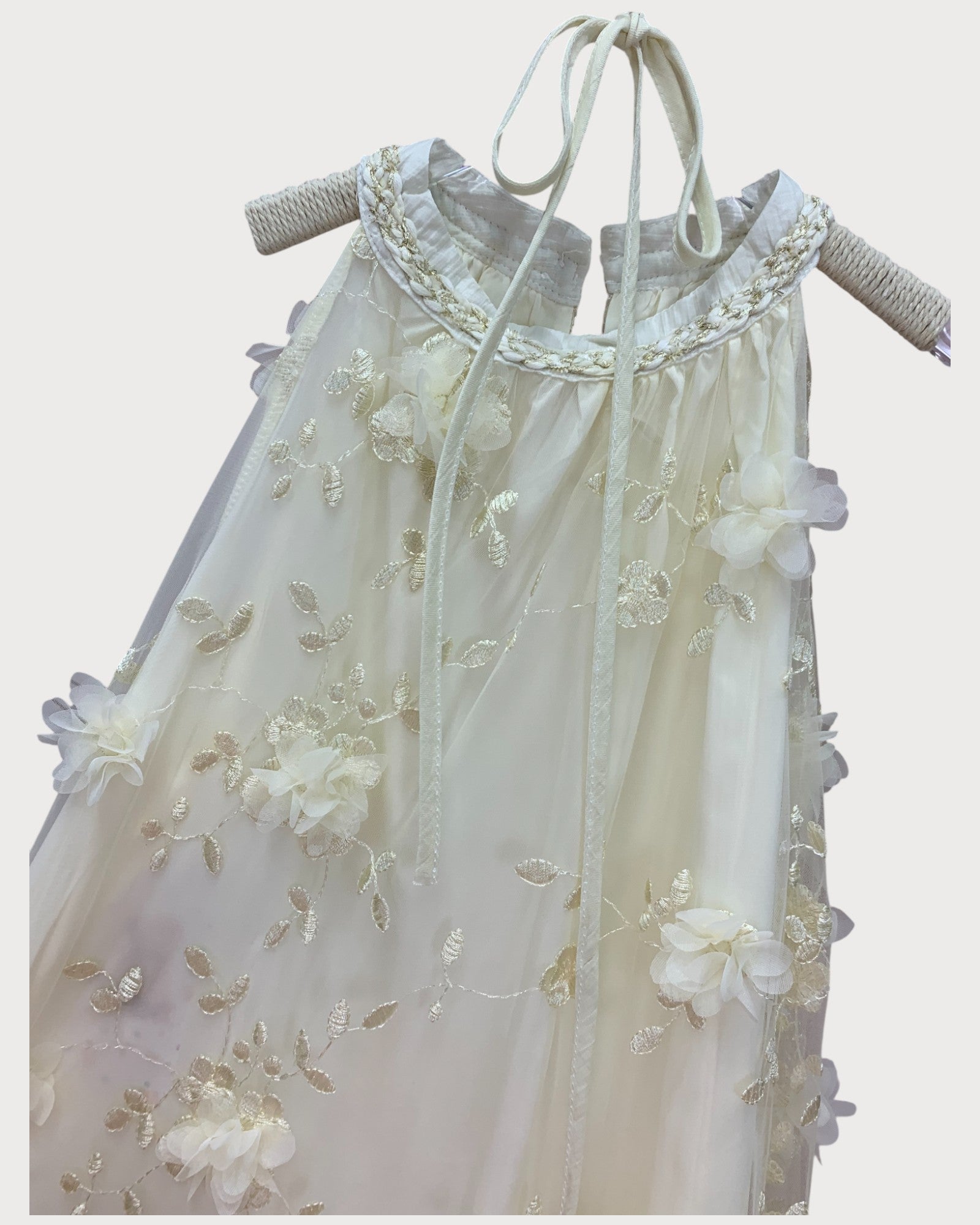 Floral Embroidered Sleeveless Maxi Dress