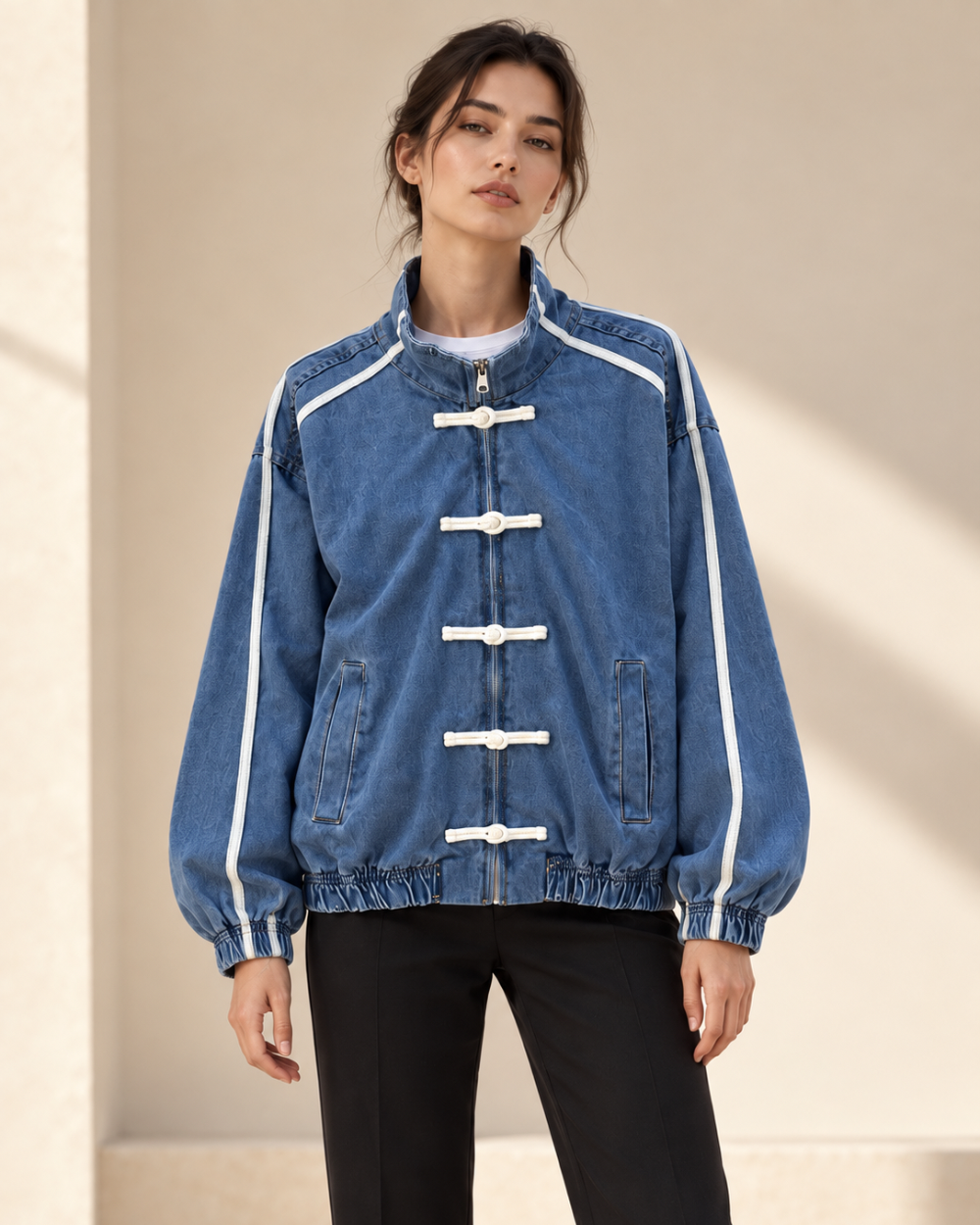 Sporty Denim Jacket