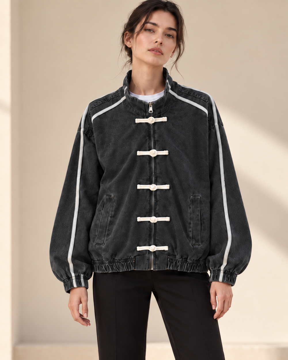 Sporty Denim Jacket