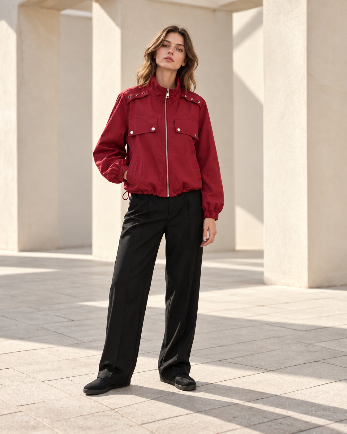 Snap Pocket Bomber Jacket