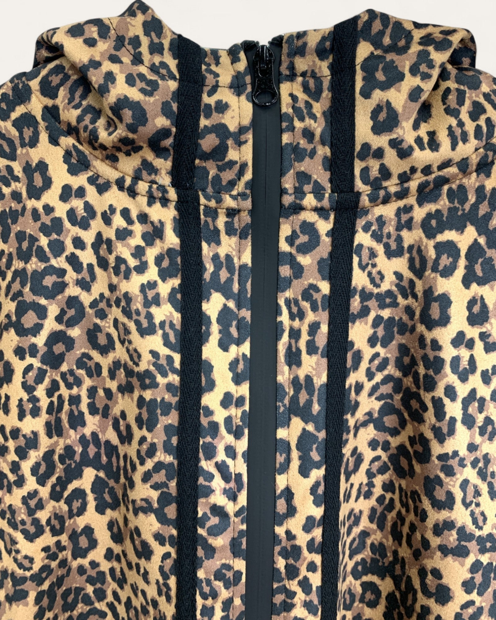 Leopard Print Zip-Up Hoodie Jacket